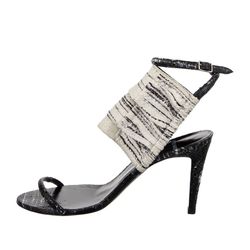 Pierre Hardy Snake Skin Heeled Sandle with Ankle Cuff