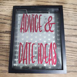 Advice And Date Idea Box With Stand