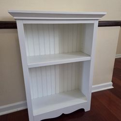 Fresh painted White Book Shelf Open Cabinet