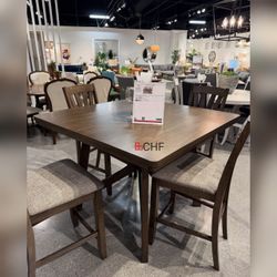 5 Piece Counter Height Dining Table Set 