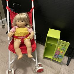 American Girl Doll And Stroller