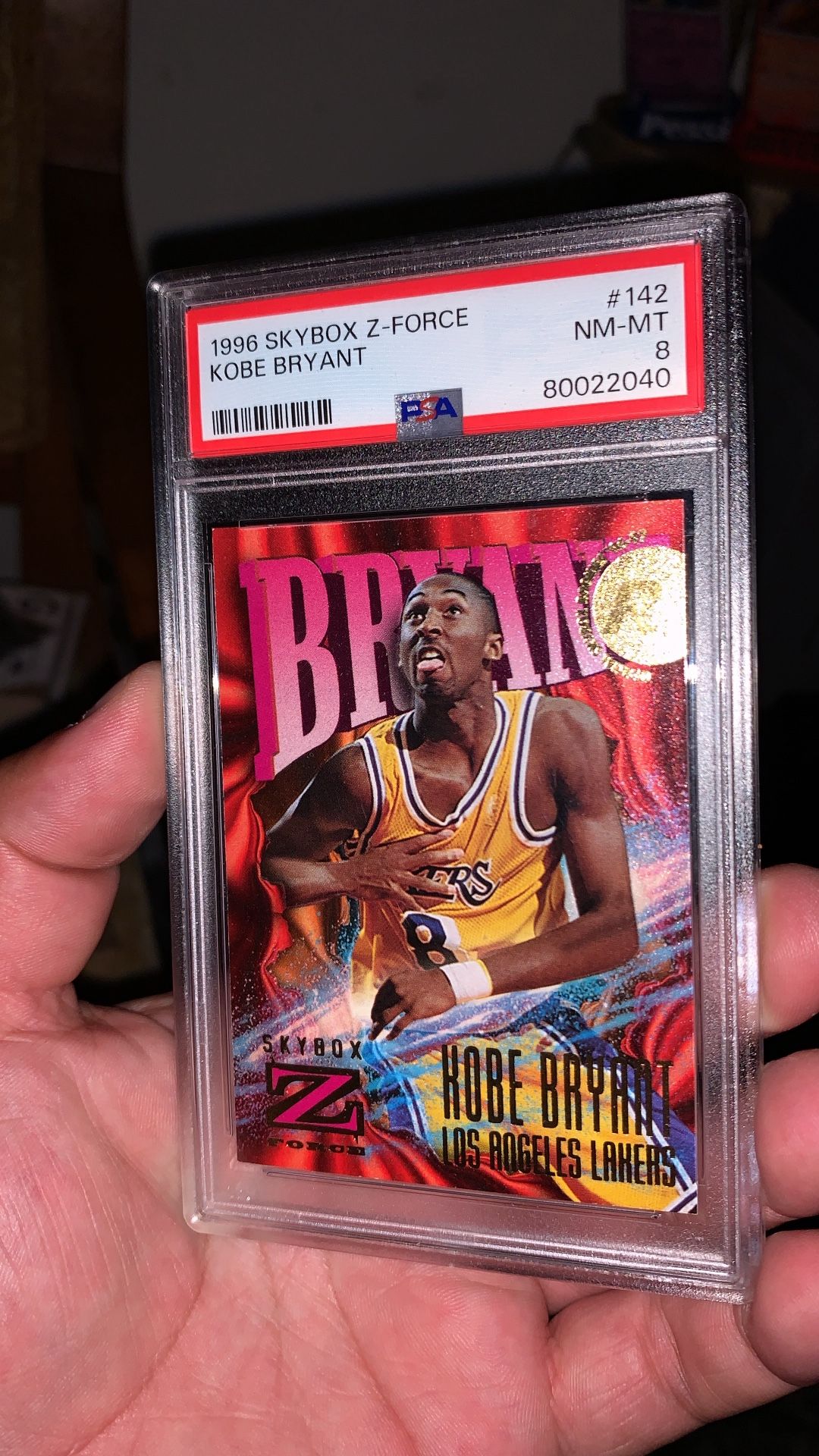 1996 skybox z force Kobe Bryant PSA 8