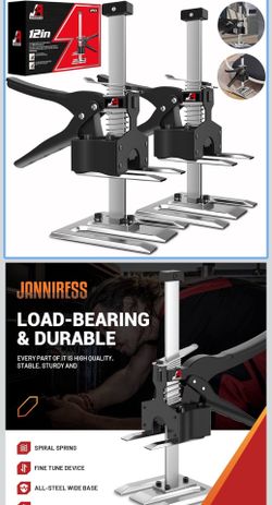 Labor Saving Arm Jack Handle 2 Pack,12 in Construction,Multifunctional Furniture Jack for Installing Cabinets and Wall Tile Height Adjuster Handheld L