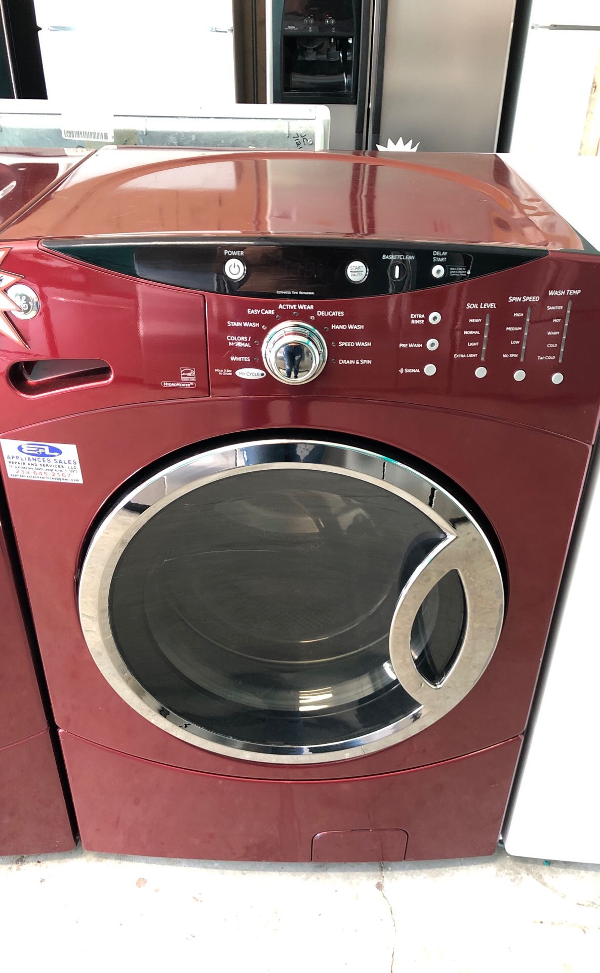 A set of red front load washer and dryer for Sale in Fort Myers, FL OfferUp