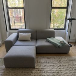 Grey sectional modular couch by Castlery