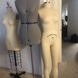 Mannequin full size dress form (quantity =3) different size