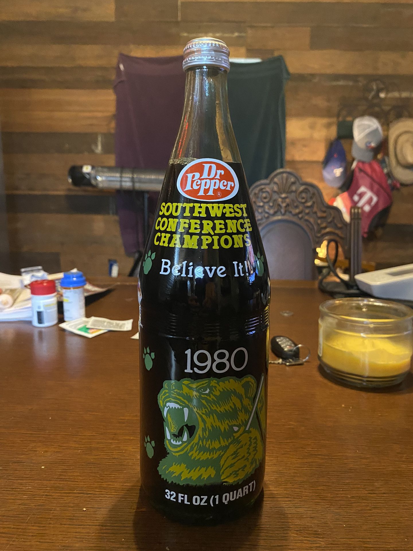 1981 Baylor Bears Dr. Pepper Commemorative Bottle
