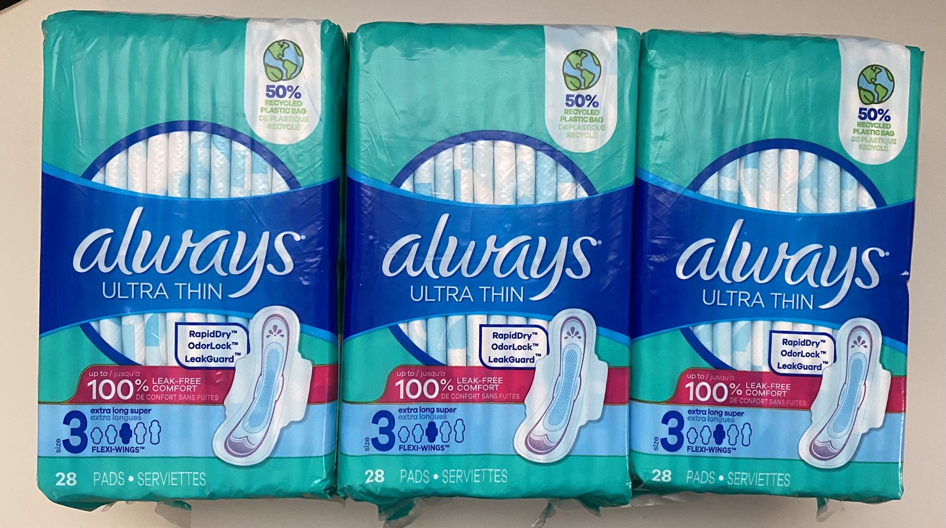 Always pads -extra long super with wings