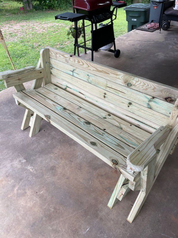 Custom Built Bench/Table-2 In 1!
