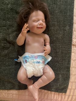 Reborn Baby Doll with Dark Hair