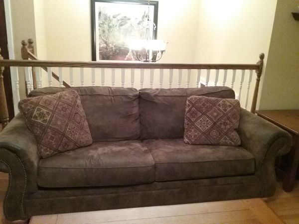 Queen Sleeper Sofa With Pillows Microfiber For In North Arlington Queen Sleeper Sofa With Pillows Microfiber