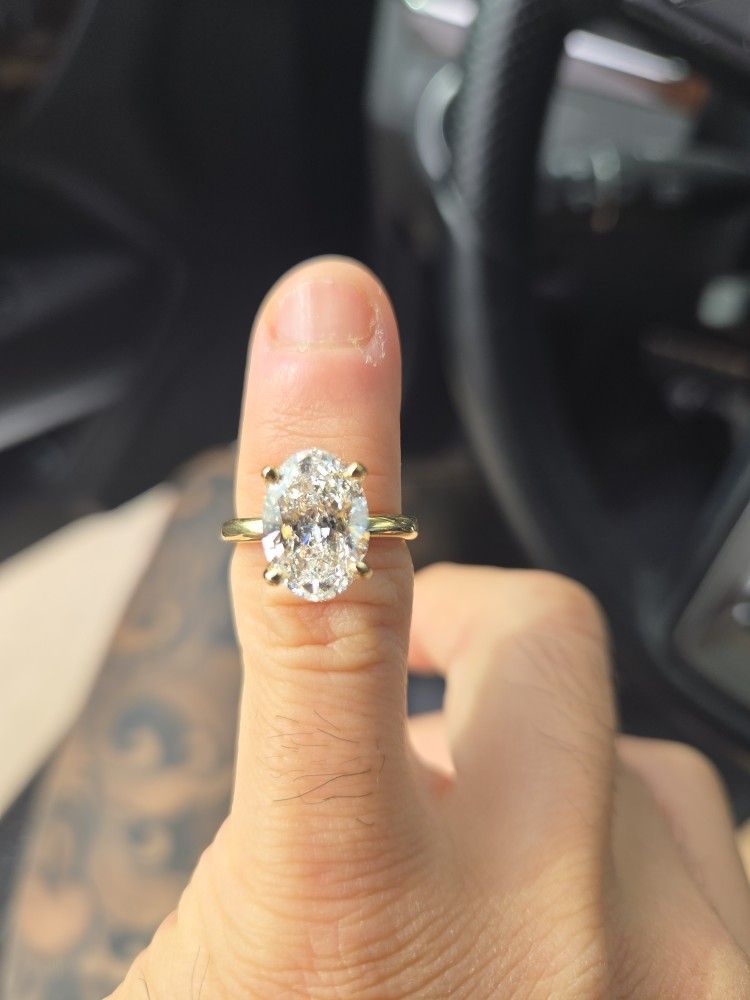 3.55 CT Oval Diamond Engagement Ring With Hidden Halo!⁹