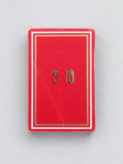 Vintage Monogrammed Playing Cards FW Initials Gold Foil Sealed Plastic Coated Deck