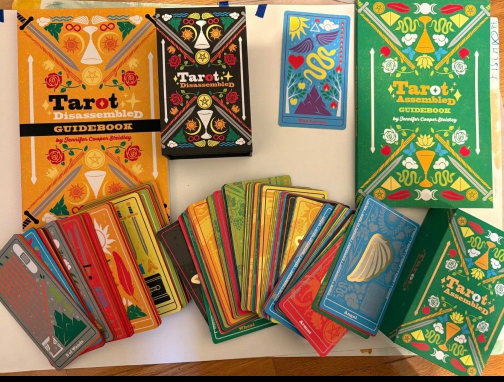 Tarot Assembled & Tarot Disassembled 1st Edition Indie Tarot Decks With Guidebooks RARE