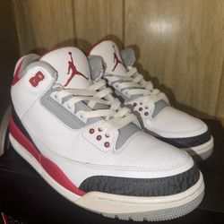 Air Jordan 3 Fire Red Size 9.5 Men