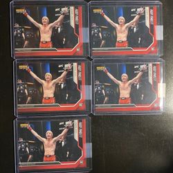 Paddy Pimblett RC Rookie card Lot Of 5
