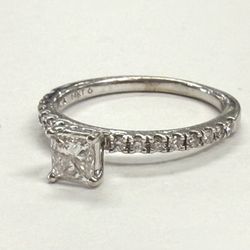 14K White Gold Diamond Ring