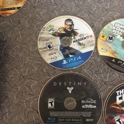 PS4  Games: Madden 15, Grand Theft Auto 5, Battlefield 4, Destiny, The Crew, Dying Light
