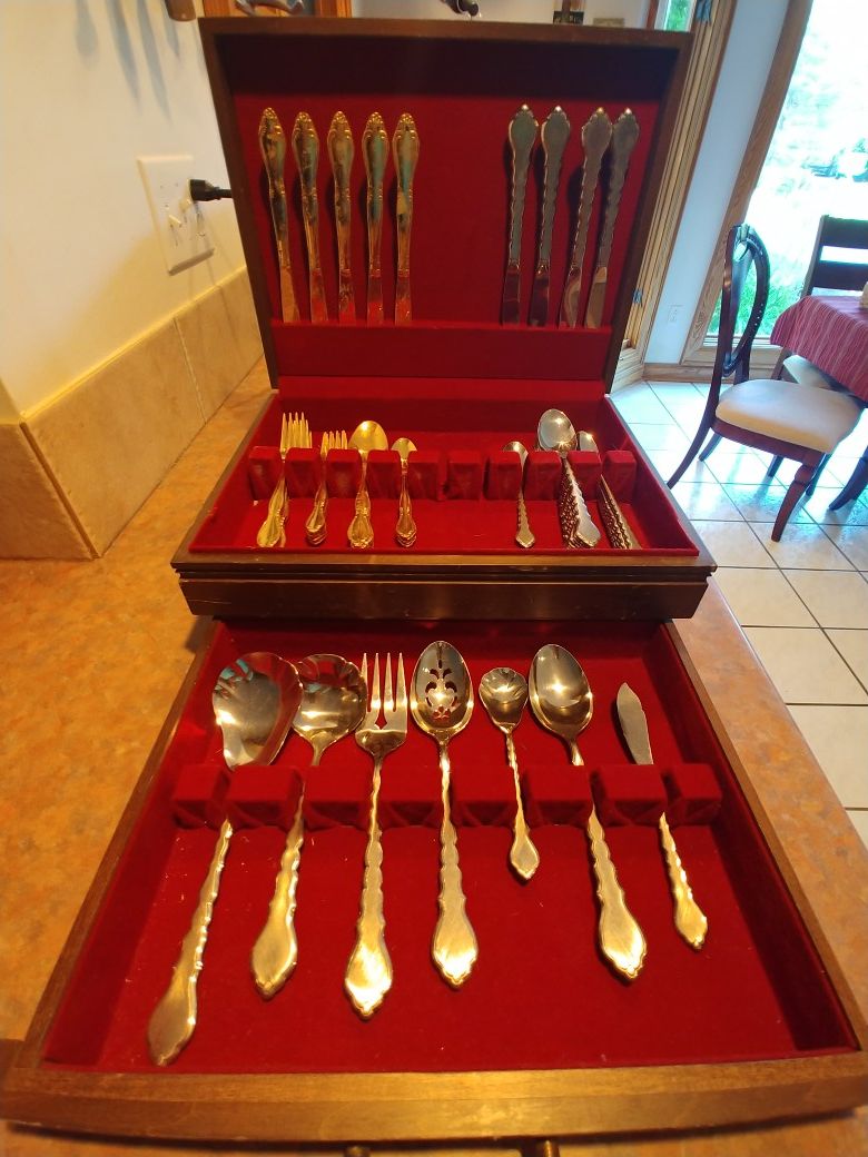 Vintage Silverware and Silverware Chest