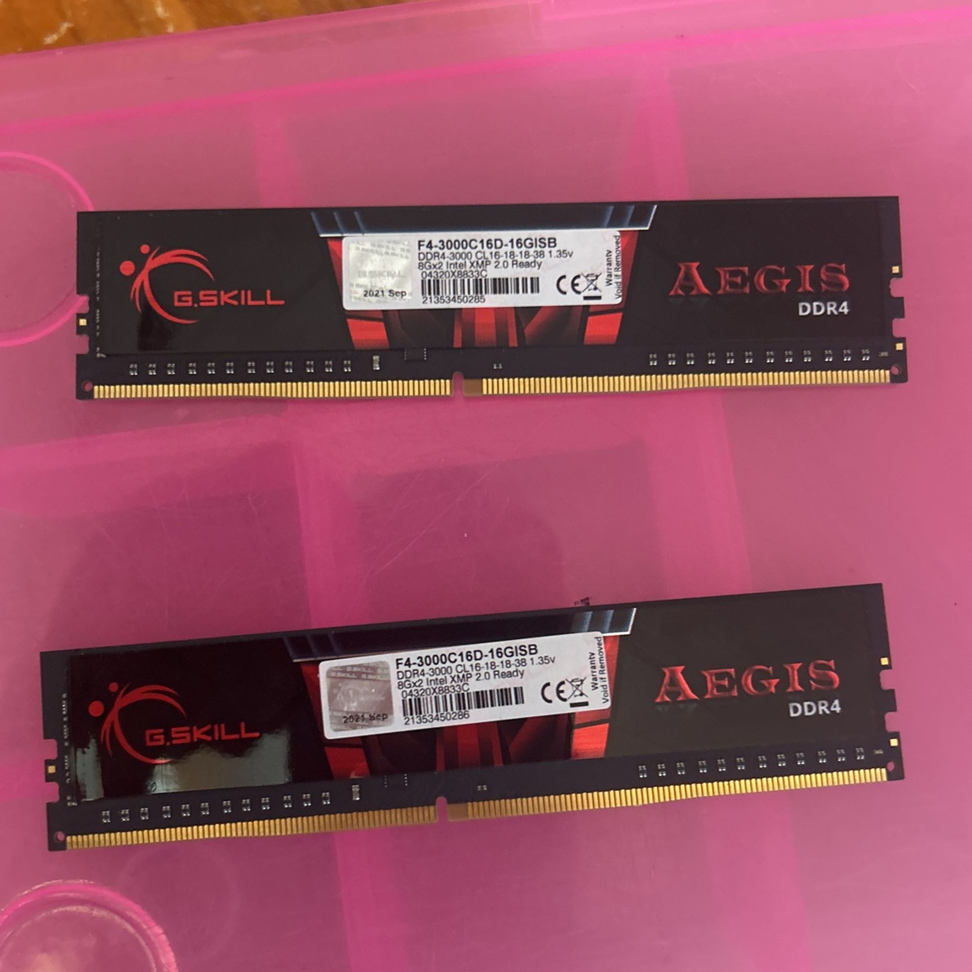 16 GB (2x8) DDR4 RAM