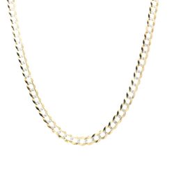 Men’s 14k Yellow Gold 3.7mm Diamond Cut Curb Link 20” Necklace 7.3 Grams 11055837