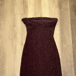 Purple Strapless BodyCon Dress 
