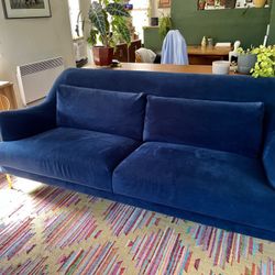 Samara Blue Velvet Sofa/Couch