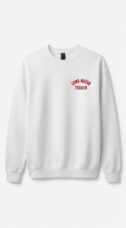 Luna Nueva white sweatshirt (size XL, Gildan Softstyle)