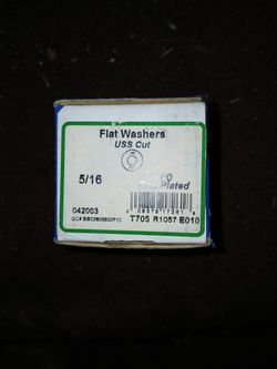 New 5/16 Inch Flat Washers,  Uss Cut, Plated,  100 pcs.