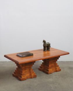 vintage italian tiered wood coffee table