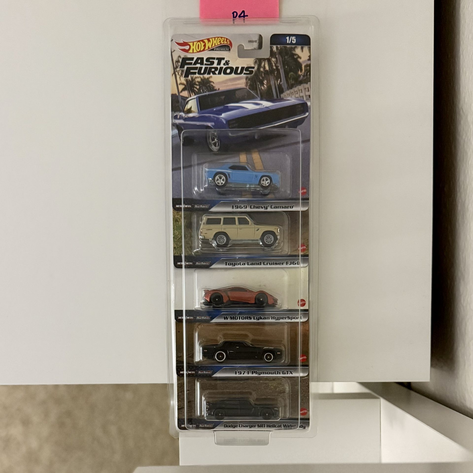 Hotwheels Fast & Furious | Set Of 5 w/case