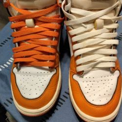 Nike Jordans  Orange Brown And White 