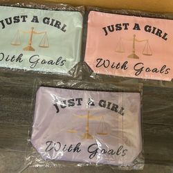 New 3 Pack Attorney , Law Zippered Makeup Pouches 