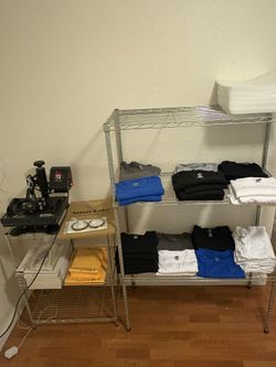 12x10 Heat Press and Blank Tees