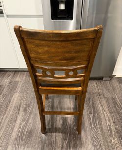Wooden Bar Stool with Decorative Back (Set of 3)