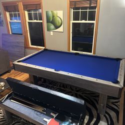 Multi Game Pool Table Combo w/ Dining Top, Ping Pong  Benches