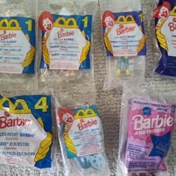 1990s Barbie McDonald's Toys 7 Dolls