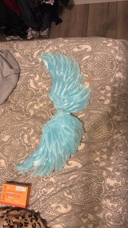 Blue costume wings
