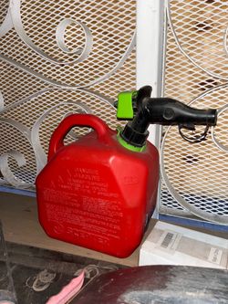 Red Black and Green Gas Can Canister Tool two gallons