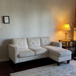 Sectional Couch 2-Piece White