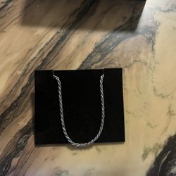 PURE 925 SILVER  ROPE BRACELET 