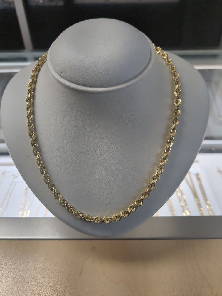 10k Solid Gold Rope Chain Grams 26 Long Layaway Available For - Main Image