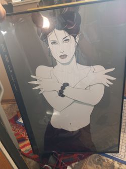 Vintage Foam Board Art Print Patrick Nagel Graphics Posters Jennifer Dumas 1990 NAGP95