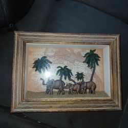 Boxed Elephants In a Picture Frame 