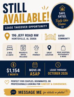 Townhome Lease Takeover