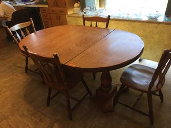 Kitchen Table Solid Wood w/ 6 Chairs