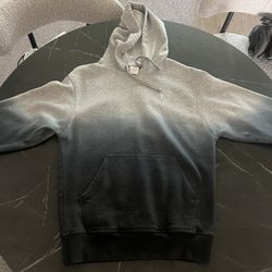 Champion Grey-to-Black Ombre Hoodie – Classic Fade Pullover Size S