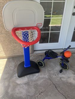 Basketball Hoop  and tricycle