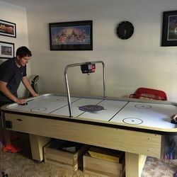 8’ By 4’ FULL SIZE AIR HOCKEY TABLE - - $100 (Morton GroveI will Add 2 Toy Boxes On Rollers For Full Offer!