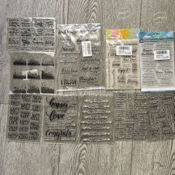 Clear Sentiment Card Stamp Sets x10